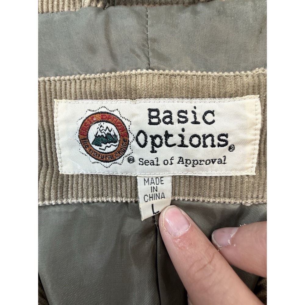 Basic Options Blazer Mens Large Brown Corduroy Ja… - image 2